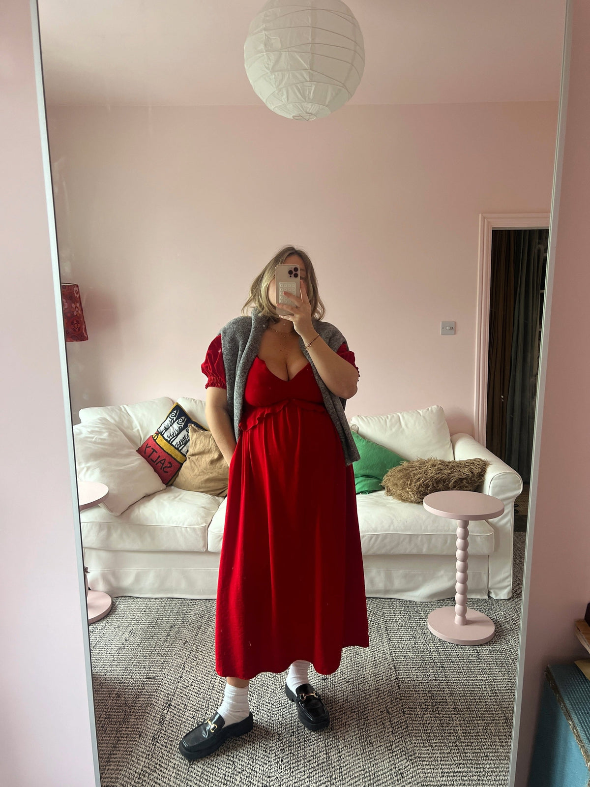 Emma Lane stylist, festive maternity clothes