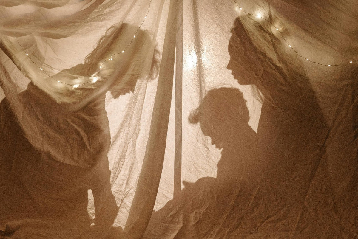 Family in a tent