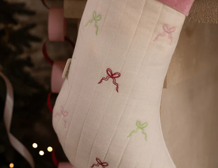 Avery Row Christmas Stocking - Bows 1