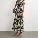 Rixo Hibiscus Print Evie Midi Dress 1
