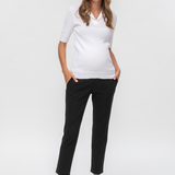 Pietro Brunelli Maternity Elwood Slim Stretch Trousers in Black 4