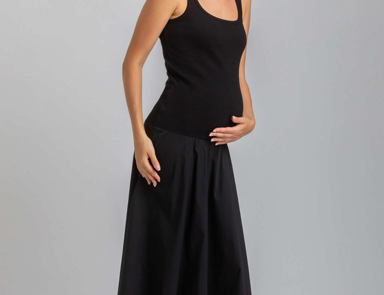 Pietro Brunelli Maternity Mirabelle Dress in Black 1