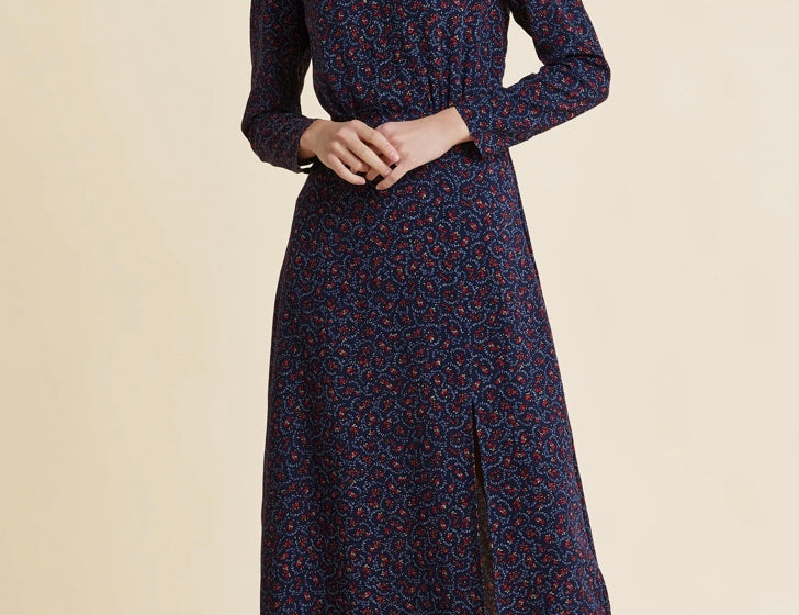 Albaray Vintage Rose Shirred Shoulder Dress 1