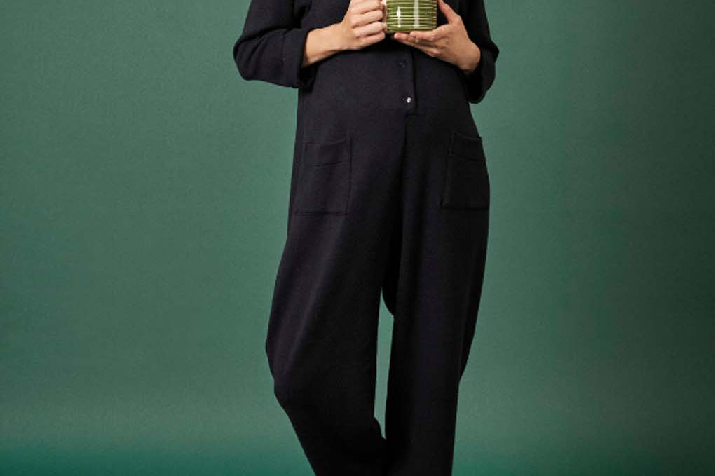 Clary & Peg Dash Jumpsuit in Melange Knit Jersey 2