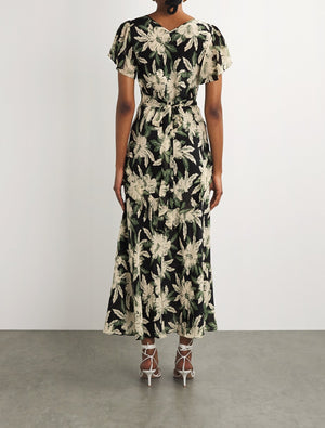 Rixo Hibiscus Print Evie Midi Dress 4