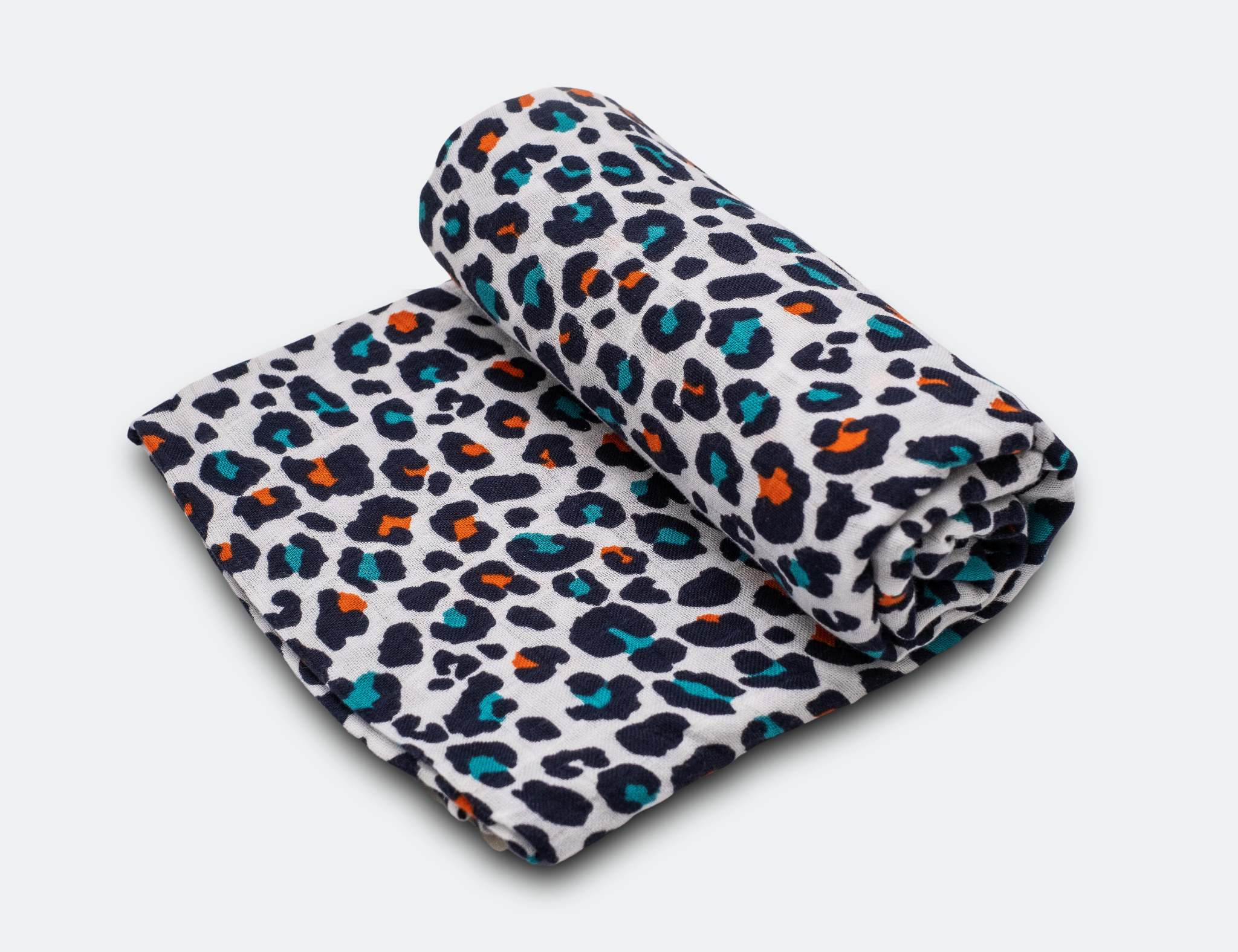 Etta Loves XL ORANGE LEOPARD MUSLIN - For 5+ Month Old Babies 2