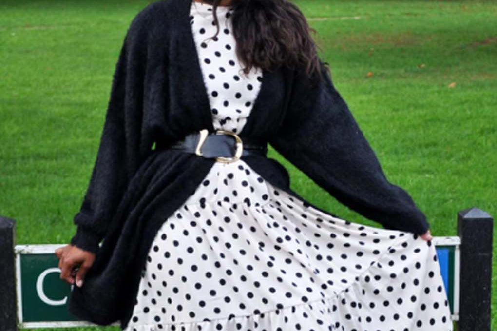 Lyla and Leche Lyla and Leche Cream Mono Spot Dress 2