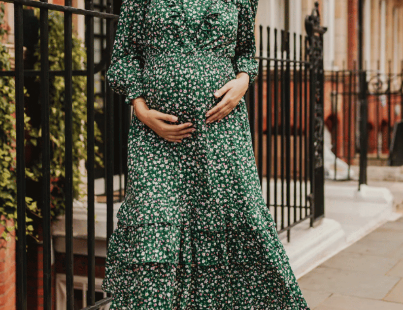 Bump & Milk Jacali Bottle Green Nursing Dress 1