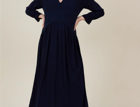 Clary & Peg Pearl Dress - Ink Blue 1