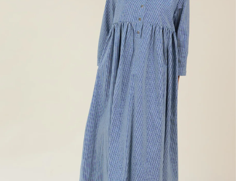 Clary & Peg Thea Dress - Denim Stripe 2