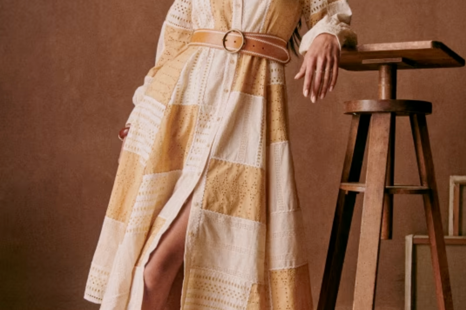 Sezane Matissa Dress Beige 4