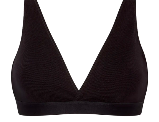 Six Studio Maya Rib Black Jersey Nursing Crop Top 1