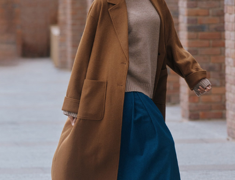 Albaray Tan Wool Coat 1