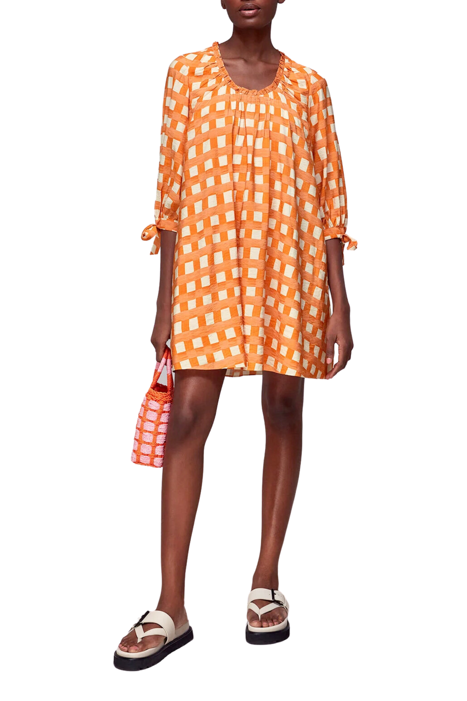 Lydia Gathered Trapeze Dress main image 0