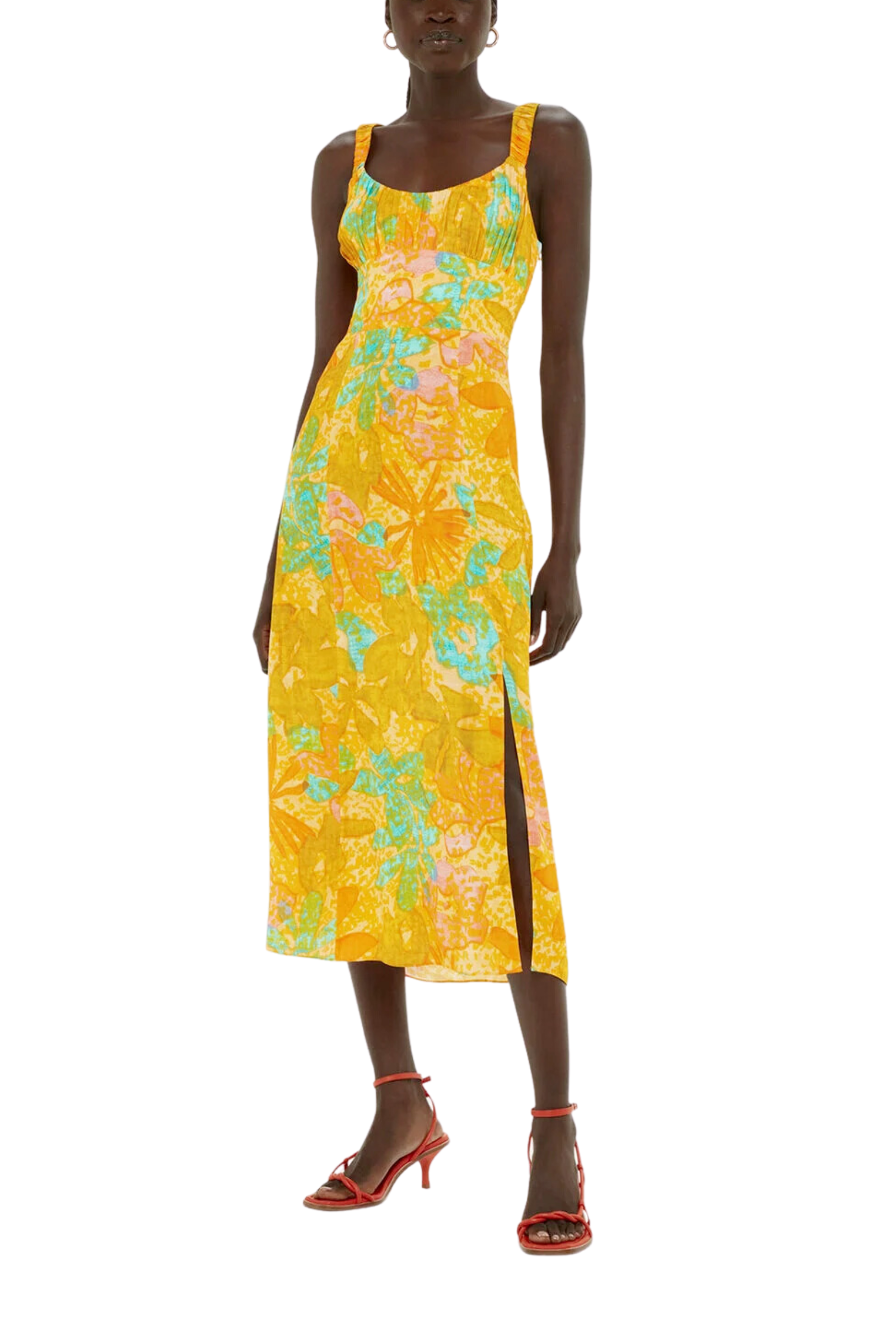 Whistles palm 2024 print dress