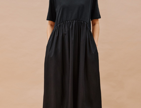 Albaray Gathered Waist Dress - Black 1