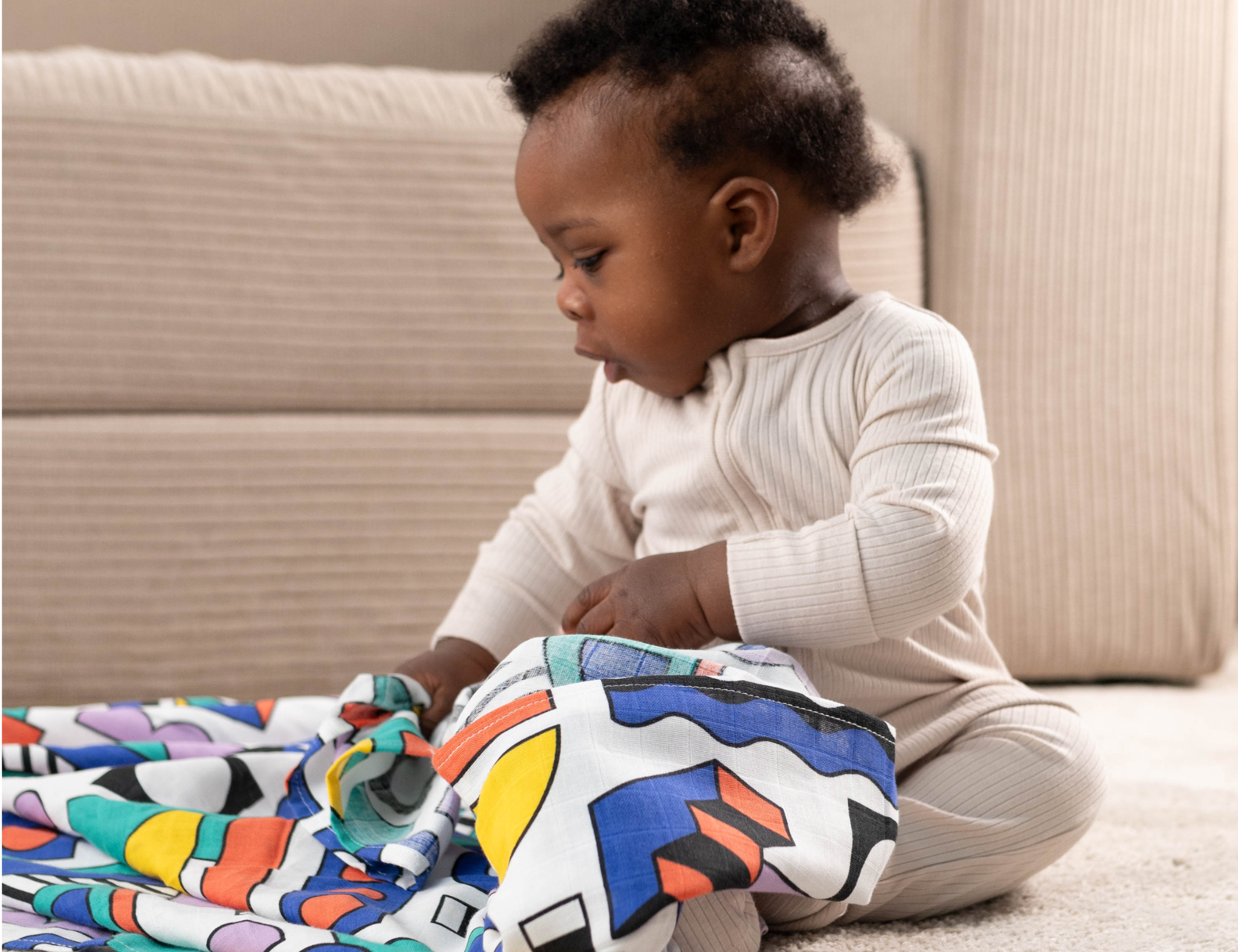 Etta Loves ETTA LOVES X WALALA STUDIO 'SHAPES' MUSLIN - For 5+ Month Old Babies 1