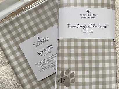 Ralphie Bear Gingham Baby Changing Compact Travel Mat 3