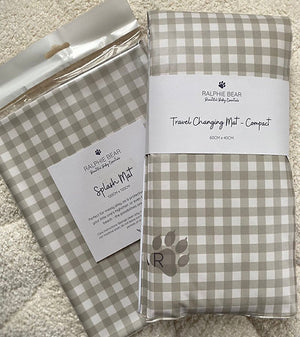Ralphie Bear Gingham Baby Changing Compact Travel Mat 3
