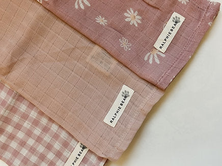 Ralphie Bear Set of 3 Muslins - Meadow Collection 2