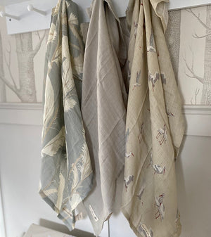 Ralphie Bear Set of 3 Muslins - Lakes Collection 3