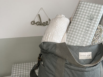 Ralphie Bear Gingham Sage Travel Mat 3