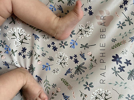 Ralphie Bear Wildflower Baby Table Changing Mat 3