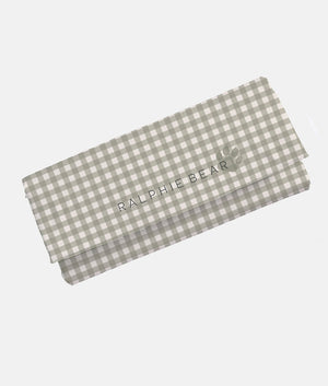 Ralphie Bear Gingham Sage Travel Mat 1