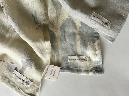 Ralphie Bear Set of 3 Muslins - Lakes Collection 2
