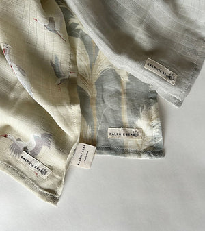 Ralphie Bear Set of 3 Muslins - Lakes Collection 2