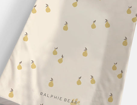 Ralphie Bear Pears Anti-Roll Wedge Baby Changing Mat 1