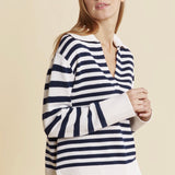 Albaray Navy Mixed Stripe Collar Jumper 2