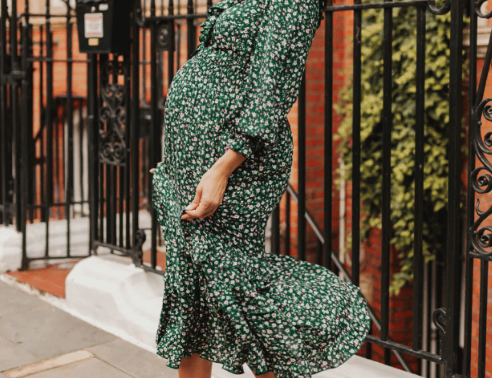 Bump & Milk Jacali Bottle Green Nursing Dress 2