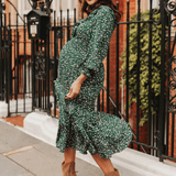 Bump & Milk Jacali Bottle Green Nursing Dress 2