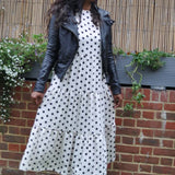 Lyla and Leche Lyla and Leche Cream Mono Spot Dress 1