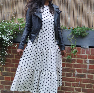 Lyla and Leche Lyla and Leche Cream Mono Spot Dress 1
