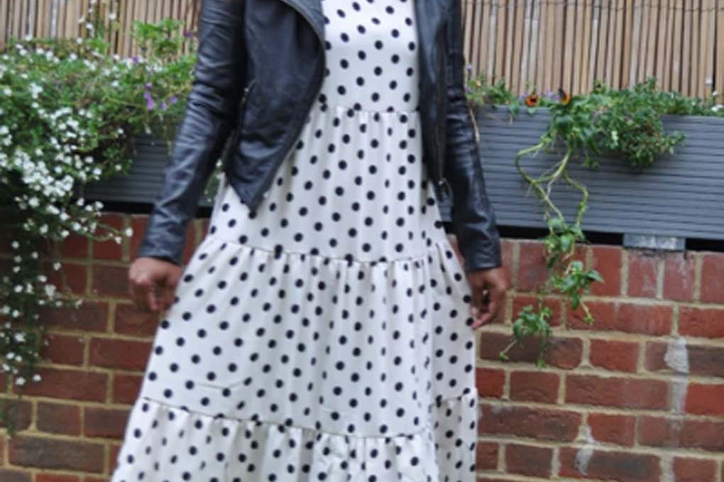 Lyla and Leche Lyla and Leche Cream Mono Spot Dress 1