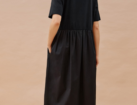 Albaray Gathered Waist Dress - Black 2