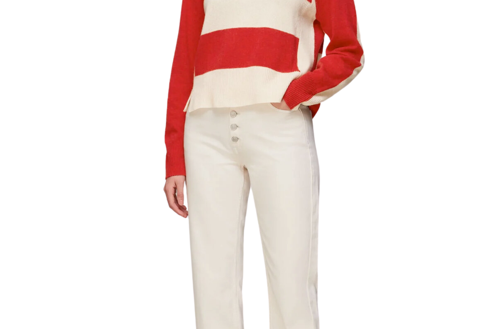 Whistles Colour Block Wool Jumper 1