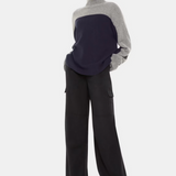 Whistles Wool Colour Block Funnel Neck 1