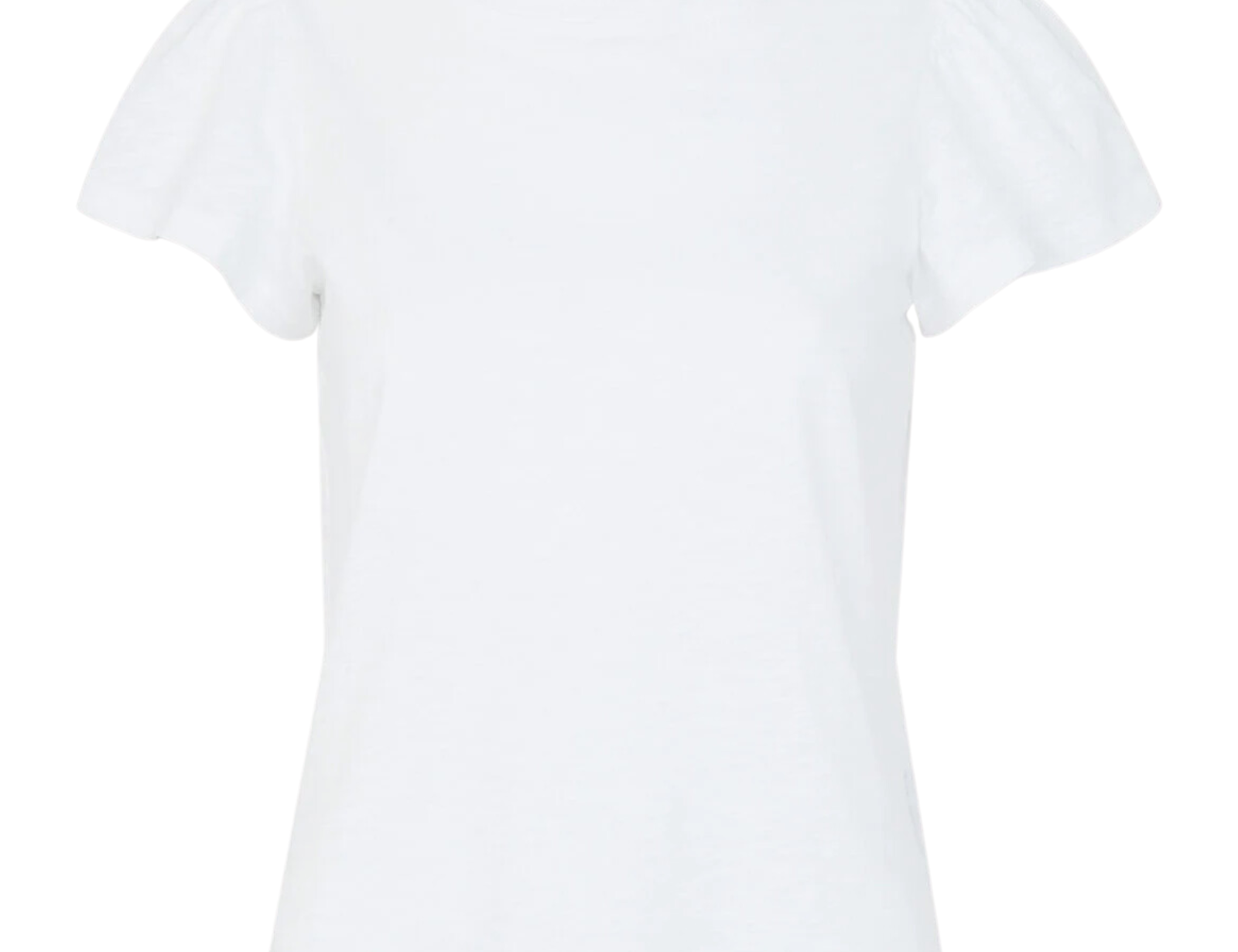 Whistles Cotton Frill Sleeve T Shirt 2