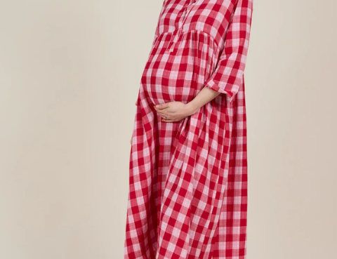 Clary & Peg Cleo Dress - Red check 2