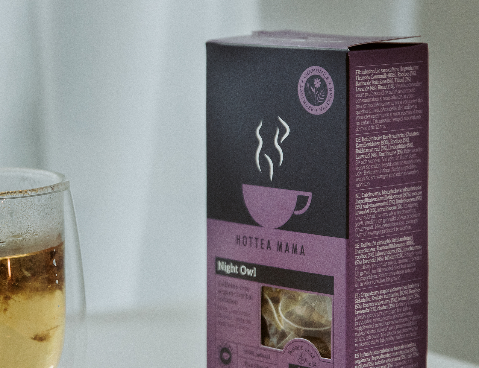 HotTea Mama Night Owl Organic Caffeine Free Herbal Tea - Sleepy Tea 2