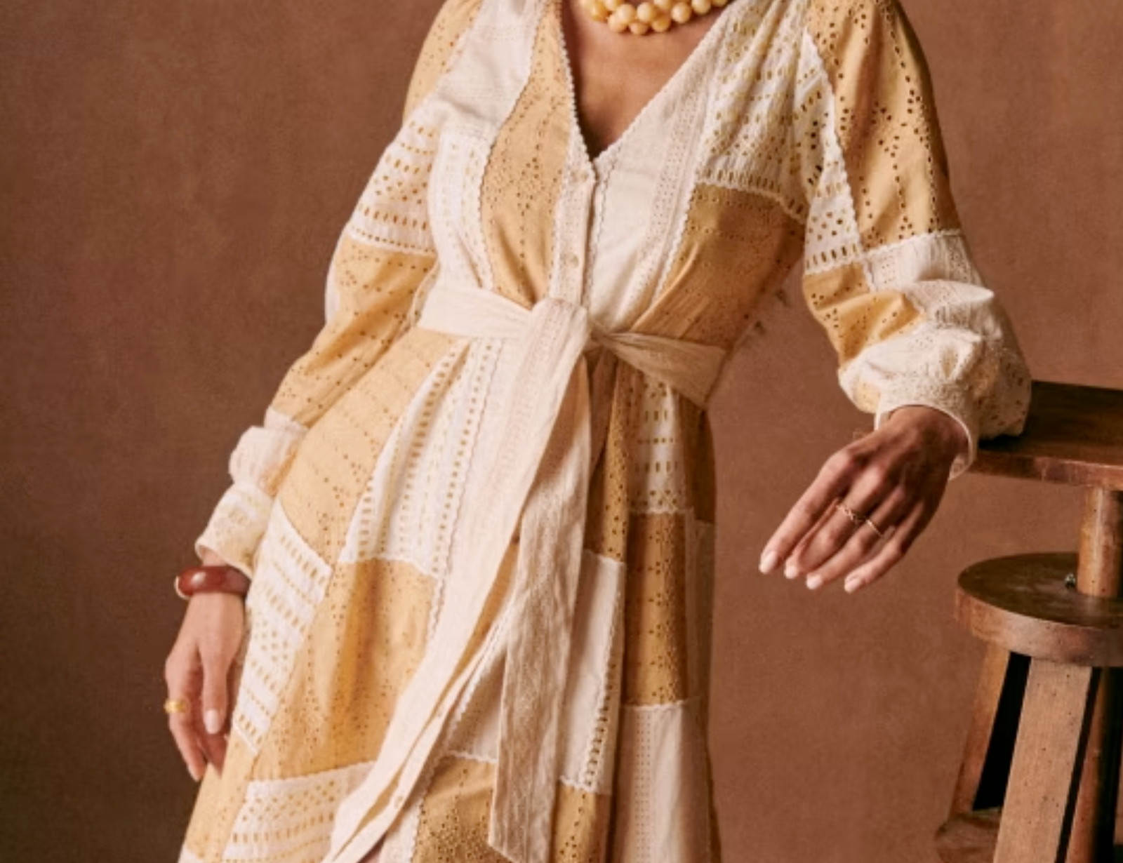 Sezane Matissa Dress Beige 1