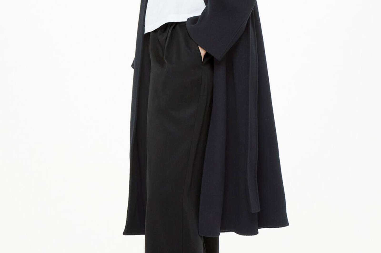 Whistles Nell Belted Doubled Faced Coat - Black 3