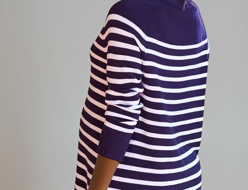 Isabella Oliver Jolie Maternity Stripe Turtleneck 2