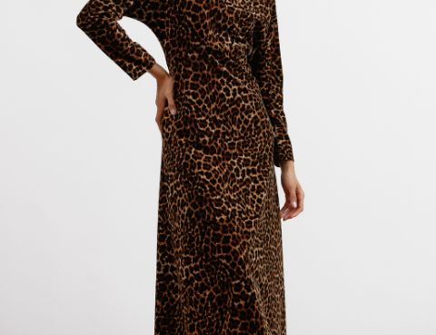 Albaray Animal Velvet Midi Dress 2