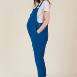 Clary & Peg Doris Dungarees - French Navy Linen 2