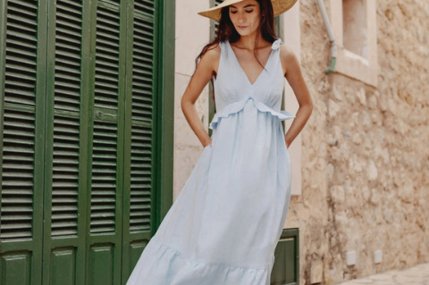 Bump & Milk Sienna Dress - Blue 5