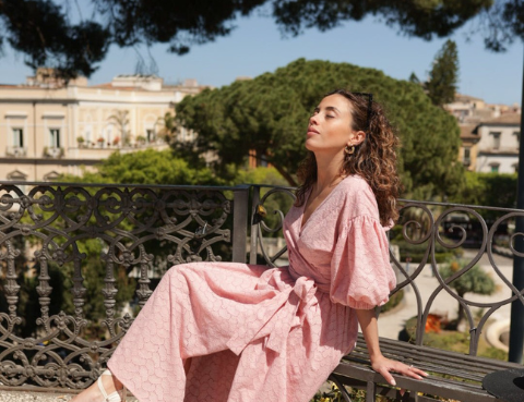 Bump & Milk Giulia Dress - Pink 1